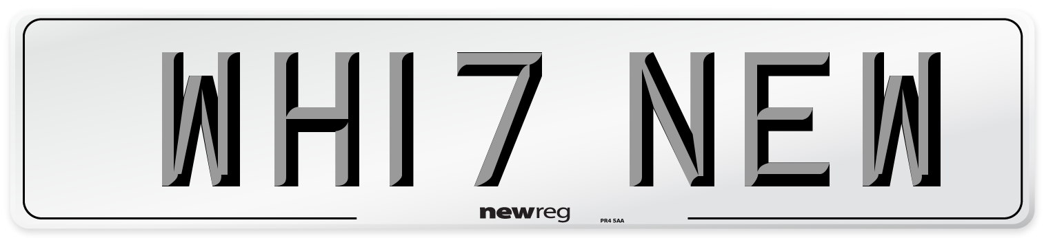 WH17 NEW Number Plate from New Reg
